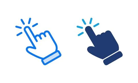 Hand click icon vector illustration. pointer sign and symbol. hand cursor ico イラスト素材