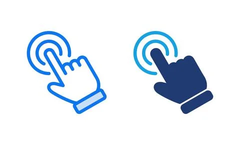 Hand click icon vector illustration. pointer sign and symbol. hand cursor ico 스톡 일러스트