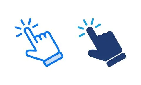 Hand click icon vector illustration. pointer sign and symbol. hand cursor ico Stock Illustration
