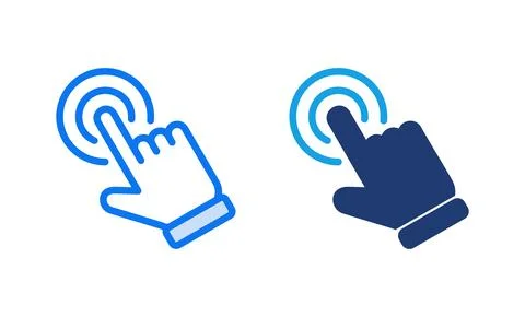 Hand click icon vector illustration. pointer sign and symbol. hand cursor ico 스톡 일러스트