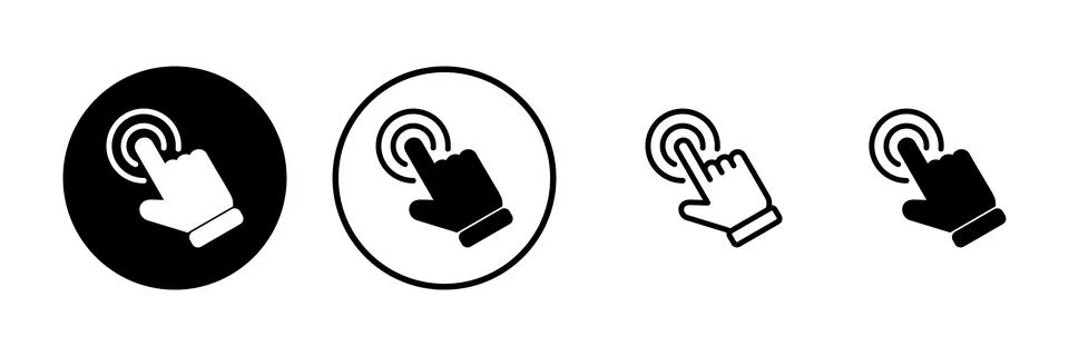 Hand click icon vector illustration. pointer sign and symbol. hand cursor ico Stock Illustration