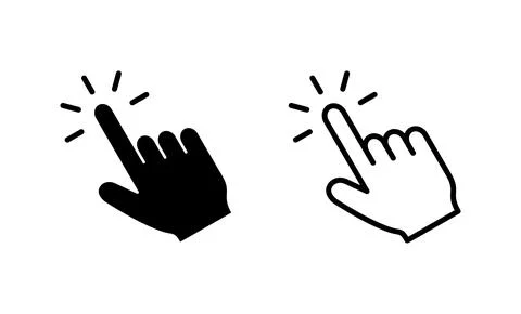Hand click icon vector. pointer sign and symbol. hand cursor icon Stock Illustration