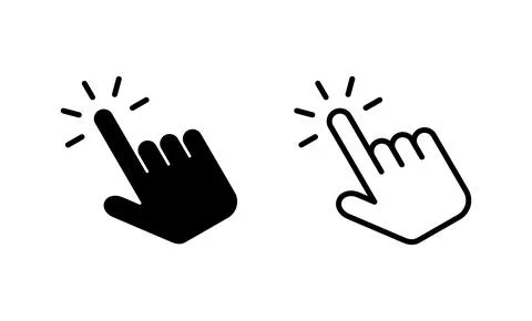Hand click icon vector. pointer sign and symbol. hand cursor icon 스톡 일러스트