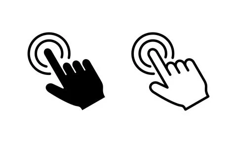 Hand click icon vector. pointer sign and symbol. hand cursor icon Illustrazione stock