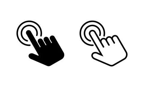 Hand click icon vector. pointer sign and symbol. hand cursor icon Illustrazione stock