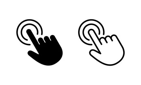 Hand click icon vector. pointer sign and symbol. hand cursor icon Stock Illustration