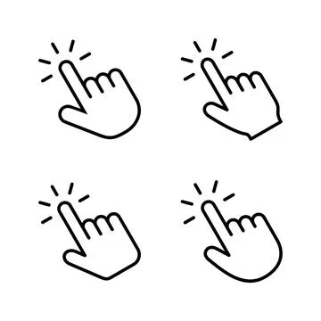 Hand click icon vector. pointer sign and symbol. hand cursor icon Illustrazione stock