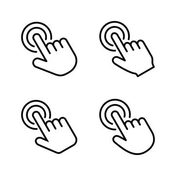 Hand click icon vector. pointer sign and symbol. hand cursor icon Stock Illustration