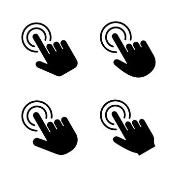 Hand click icon vector. pointer sign and symbol. hand cursor icon Illustrazione stock
