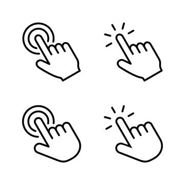 Hand click icon vector. pointer sign and symbol. hand cursor icon Stock Illustration