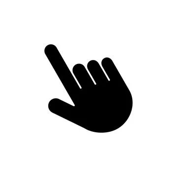 Hand click icon vector. pointer icon vector. hand cursor icon vector 스톡 일러스트