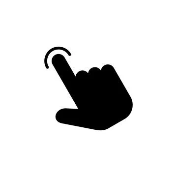 Hand click icon vector. pointer icon vector. hand cursor icon vector Stock Illustration