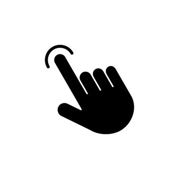 Hand click icon vector. pointer icon vector. hand cursor icon vector イラスト素材