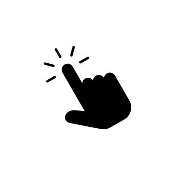 Hand click icon vector. pointer icon vector. hand cursor icon vector Stock Illustration