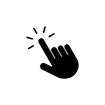 Hand click icon vector. pointer icon vector. hand cursor icon vector Stock Illustration