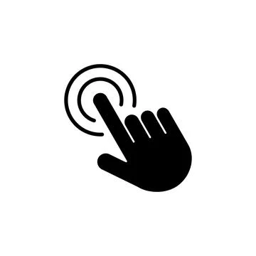 Hand click icon vector. pointer icon vector. hand cursor icon vector Stock Illustration