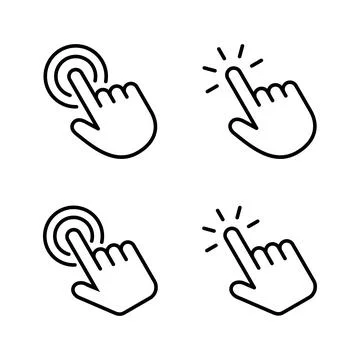 Hand click icon vector. pointer sign and symbol. hand cursor icon 스톡 일러스트