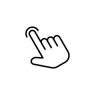 Hand click icon vector. pointer icon vector. hand cursor icon vector 스톡 일러스트