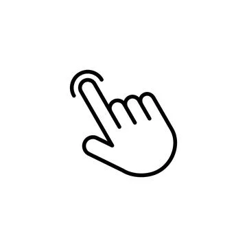 Hand click icon vector. pointer icon vector. hand cursor icon vector 스톡 일러스트