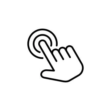 Hand click icon vector. pointer icon vector. hand cursor icon vector Illustrazione stock
