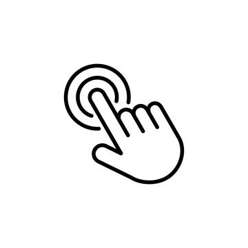 Hand click icon vector. pointer icon vector. hand cursor icon vector Stock Illustration