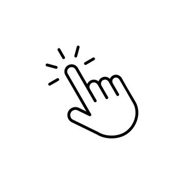Hand click icon vector. pointer icon vector. hand cursor icon vector Stock Illustration