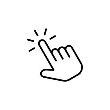 Hand click icon vector. pointer icon vector. hand cursor icon vector Stock Illustration