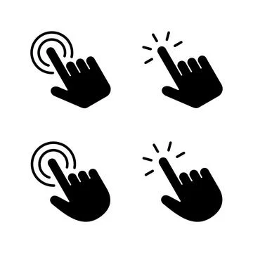 Hand click icon vector. pointer sign and symbol. hand cursor icon 스톡 일러스트
