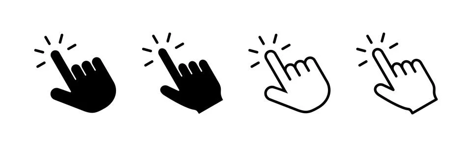 Hand click icon vector. pointer sign and symbol. hand cursor icon Stock Illustration