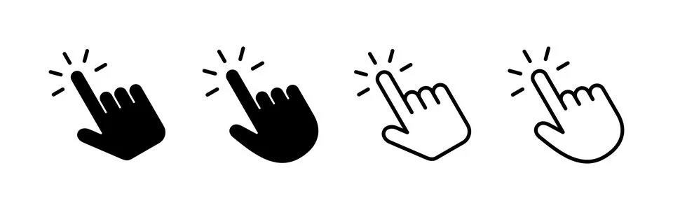 Hand click icon vector. pointer sign and symbol. hand cursor icon 스톡 일러스트