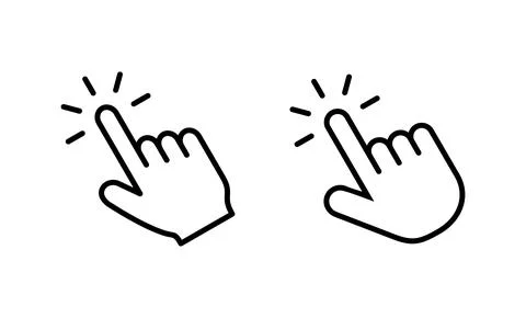 Hand click icon vector. pointer sign and symbol. hand cursor icon 스톡 일러스트