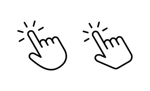 Hand click icon vector. pointer sign and symbol. hand cursor icon 스톡 일러스트