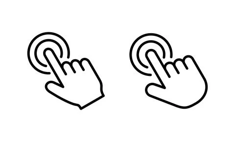 Hand click icon vector. pointer sign and symbol. hand cursor icon Stock Illustration