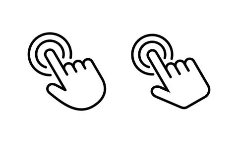 Hand click icon vector. pointer sign and symbol. hand cursor icon Illustrazione stock