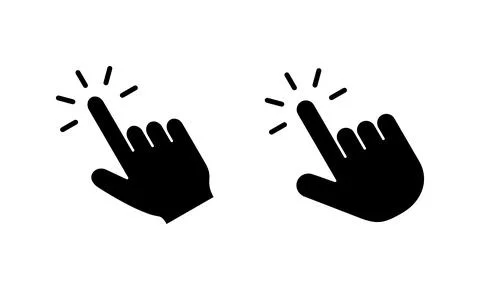 Hand click icon vector. pointer sign and symbol. hand cursor icon Stock Illustration