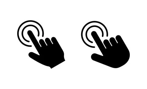 Hand click icon vector. pointer sign and symbol. hand cursor icon イラスト素材