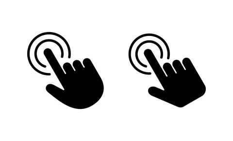 Hand click icon vector. pointer sign and symbol. hand cursor icon Illustrazione stock