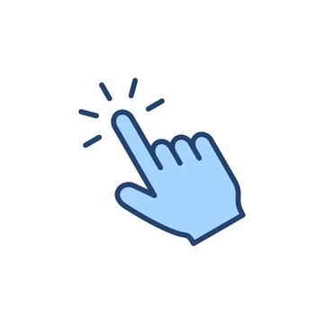 Hand click icon vector. pointer sign and symbol. hand cursor icon 스톡 일러스트