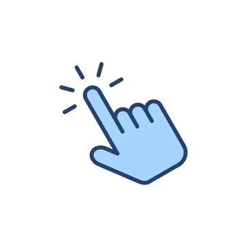 Hand click icon vector. pointer sign and symbol. hand cursor icon Illustrazione stock