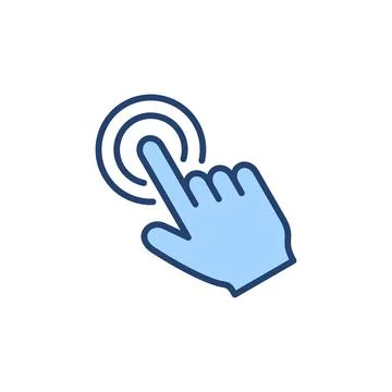 Hand click icon vector. pointer sign and symbol. hand cursor icon Illustrazione stock