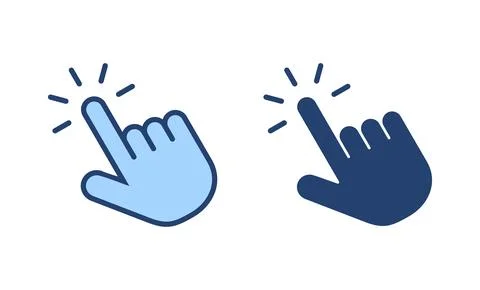 Hand click icon vector. pointer sign and symbol. hand cursor icon 스톡 일러스트