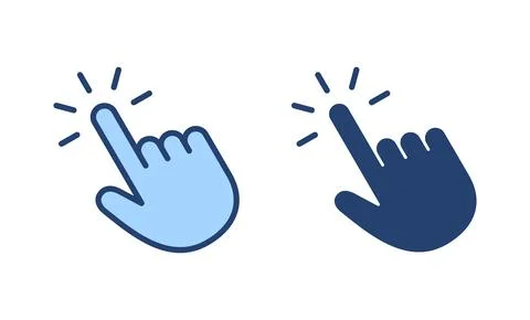 Hand click icon vector. pointer sign and symbol. hand cursor icon 스톡 일러스트