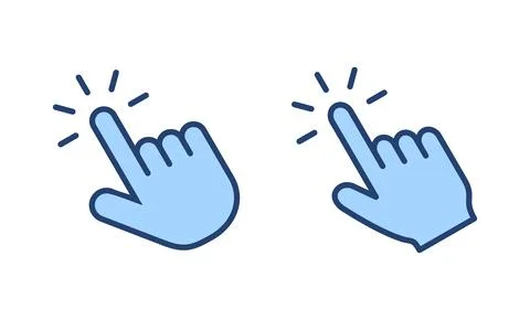 Hand click icon vector. pointer sign and symbol. hand cursor icon Illustrazione stock