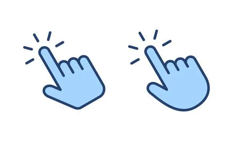 Hand click icon vector. pointer sign and symbol. hand cursor icon 스톡 일러스트