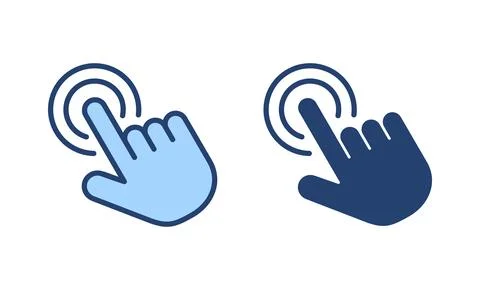 Hand click icon vector. pointer sign and symbol. hand cursor icon Illustrazione stock