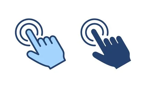 Hand click icon vector. pointer sign and symbol. hand cursor icon Illustrazione stock