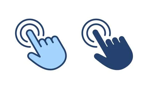 Hand click icon vector. pointer sign and symbol. hand cursor icon Stock Illustration