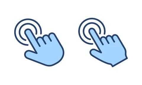 Hand click icon vector. pointer sign and symbol. hand cursor icon Illustrazione stock