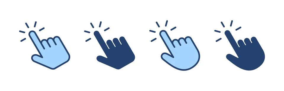 Hand click icon vector. pointer sign and symbol. hand cursor icon 스톡 일러스트