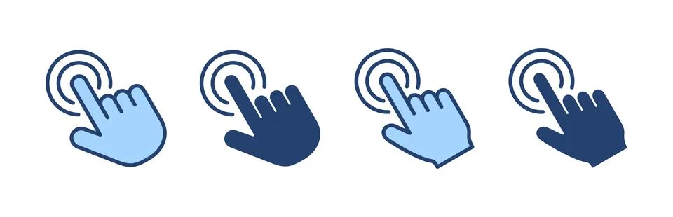 Hand click icon vector. pointer sign and symbol. hand cursor icon イラスト素材